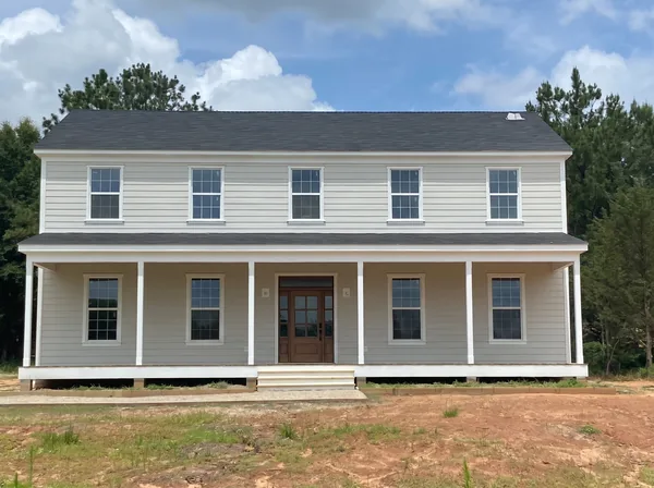 A five-bay colonial farmhouse elevation